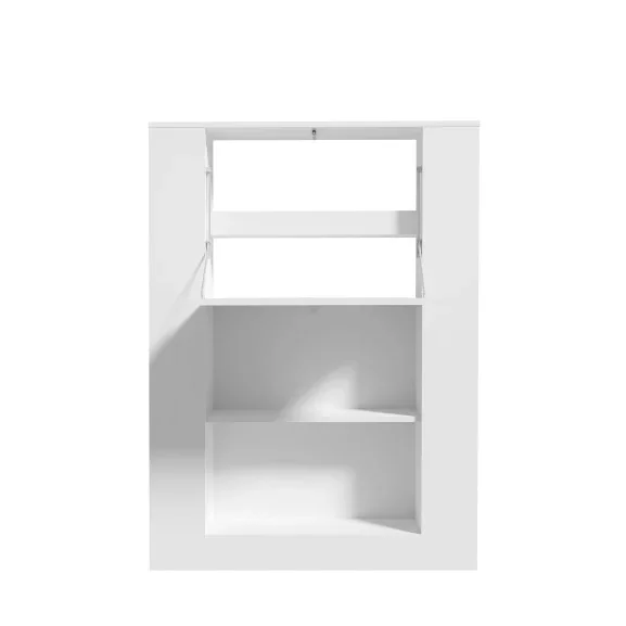 Etajera Multifunctional Alb, 88,2 x 120,8 x 18,6 (62,2) cm
