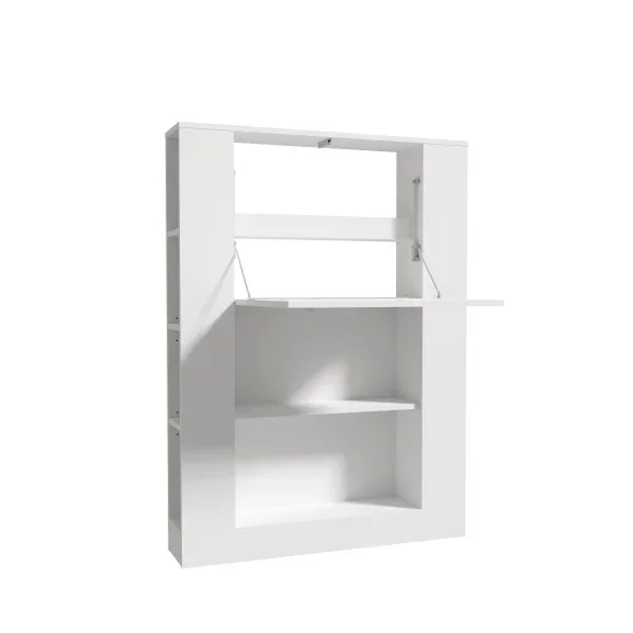 Etajera Multifunctional Alb, 88,2 x 120,8 x 18,6 (62,2) cm